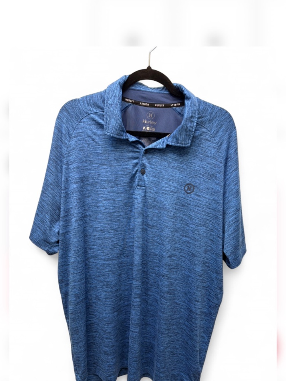 Hurley Men’s Blue Space-Dye Polo